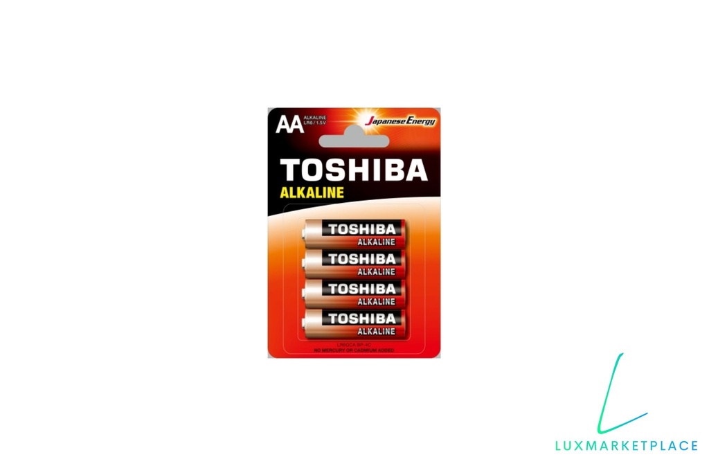 Piles Alcaline Toshiba AA (pack de 4)