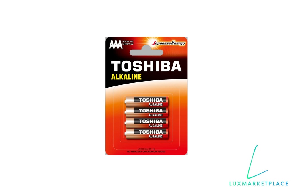 Piles Alcaline Toshiba AAA (pack de 4)