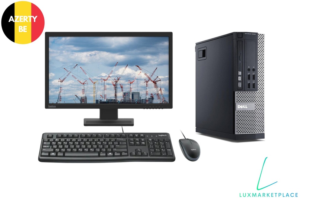 Dell Optiplex 7010 Refurbished I5 3570 3.4Ghz 8GB 250GB SSD + Ecran 22 pouces + Logitech MK120