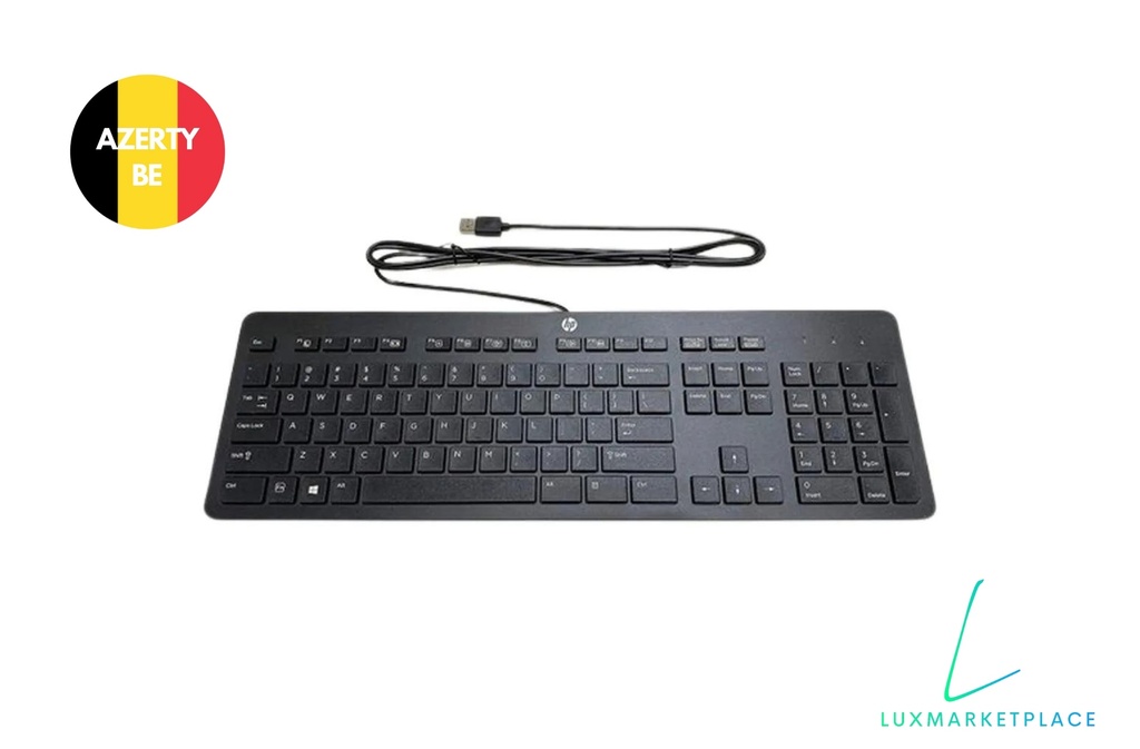 HP 320K Keyboard USB AZERTY BE Black