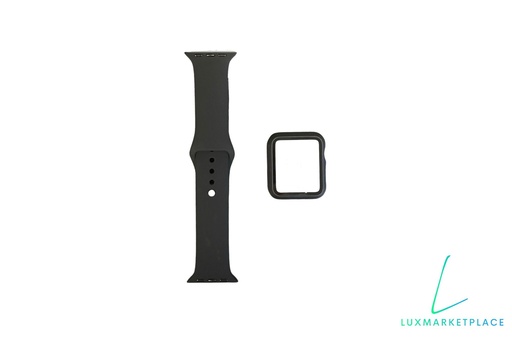 Bracelet en Silicone avec coque pour Apple Watch